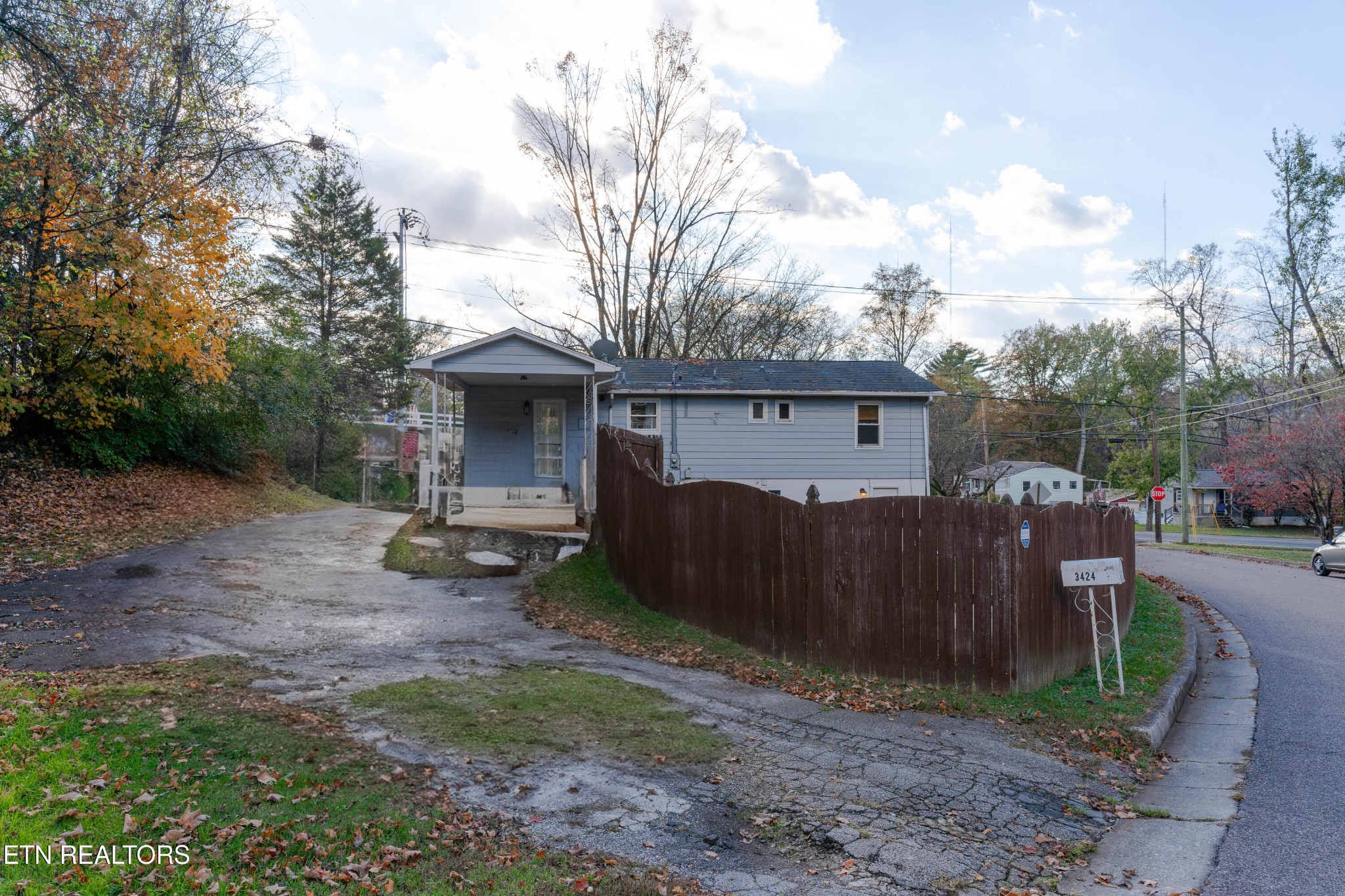 3424 Whittle Springs Road Knoxville, TN 37917 - Photo 25 of 29 a view of a house with a yard and wooden fence