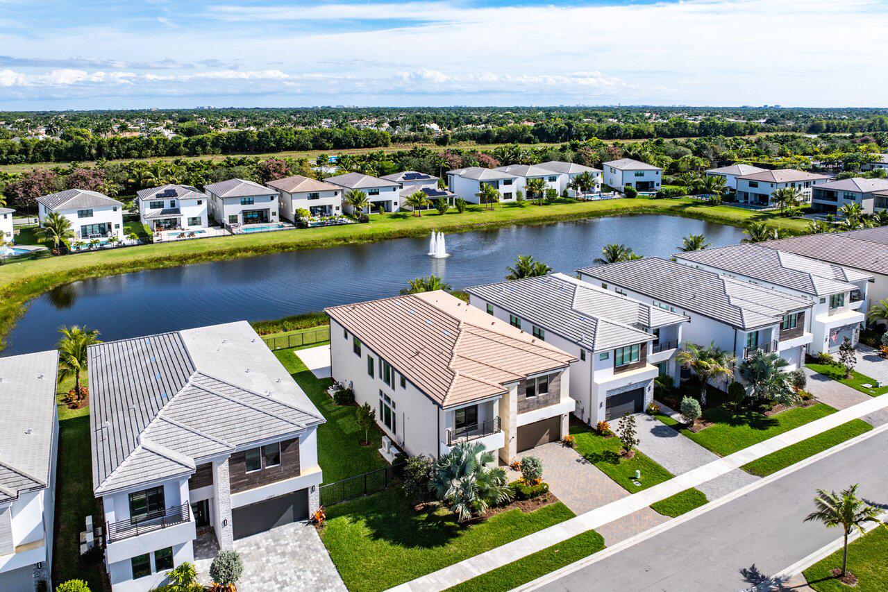 17056 Teton River Road Boca Raton, FL 33496 - Photo 54 of 76 an aerial view of a house with a lake view