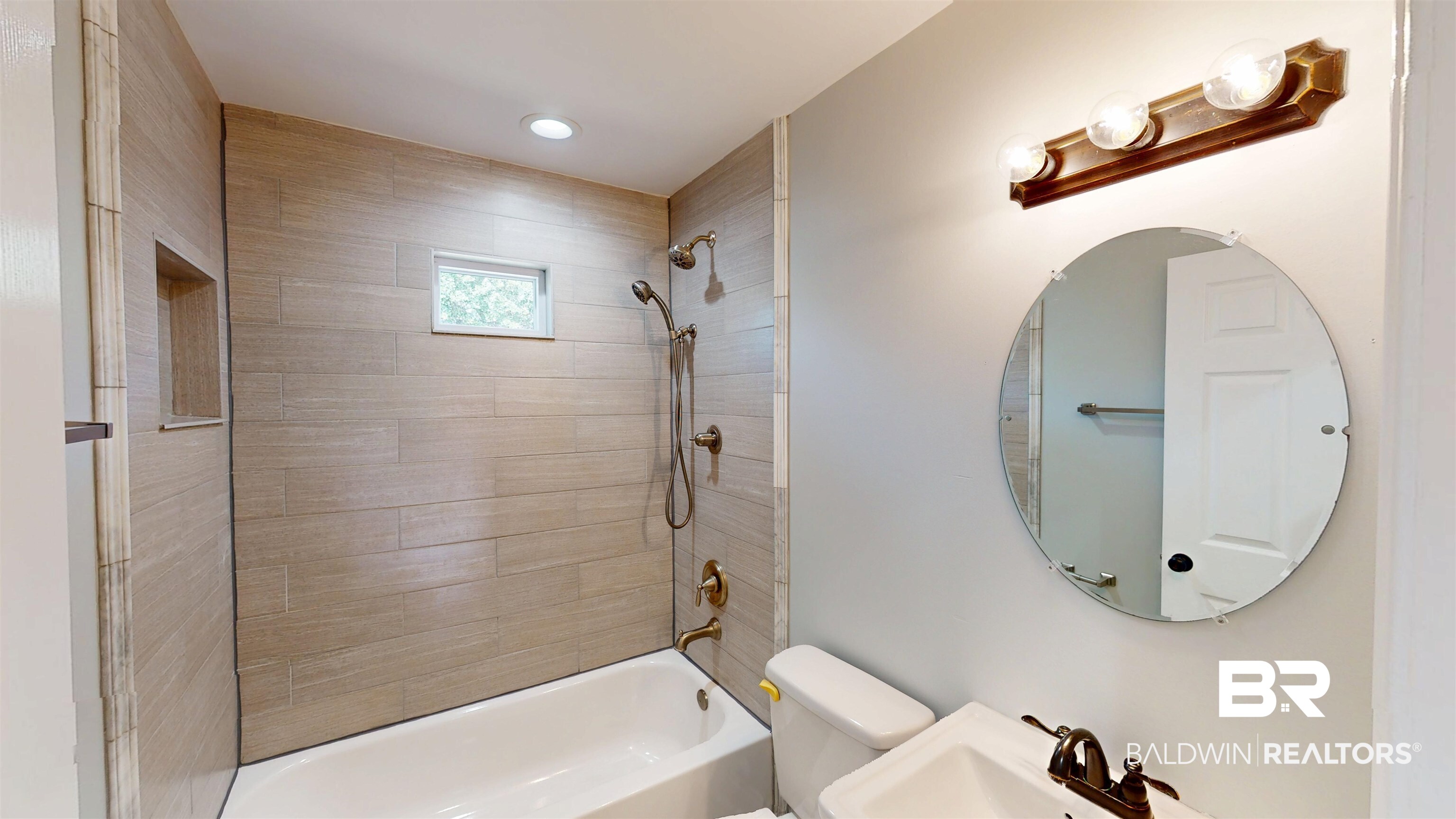 2454 Taylor Avenue Mobile, AL 36606 - Photo 14 of 24 Bathroom with bathtub / shower combination and recessed lighting