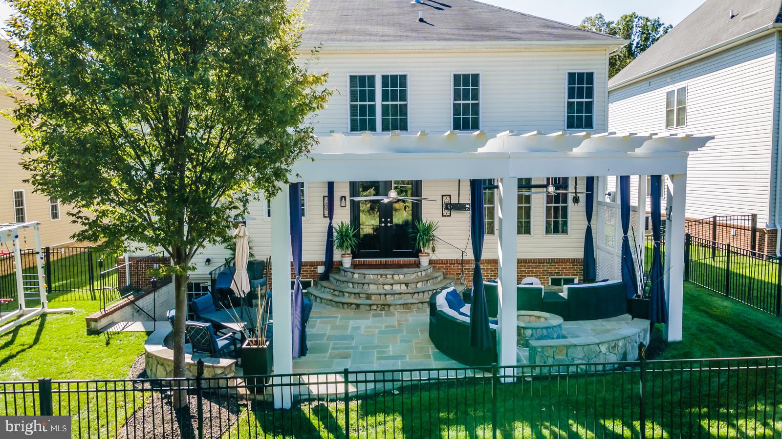 42342 Rising Moon Place Ashburn, VA 20148 - Photo 46 of 70 Oversized Pergola w/ Fans and Panel Drapes