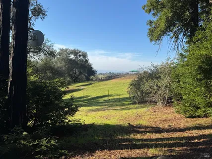 a view of a town with mountain