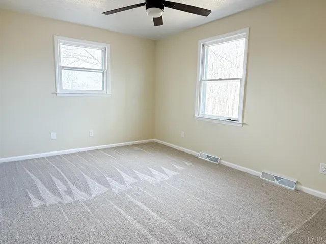 an empty room with a window