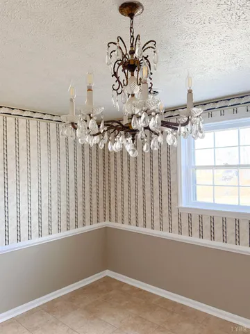 a view of a room with a window