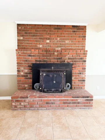 a building with a fireplace