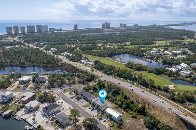 a view of balcony with wooden floor