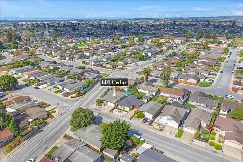 an aerial view of a city