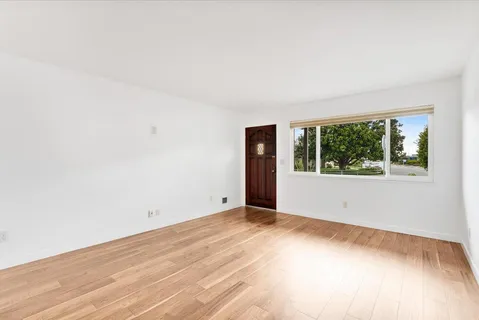 an empty room with a window