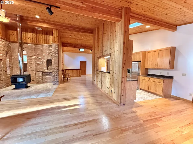 a view of a living room and entry way