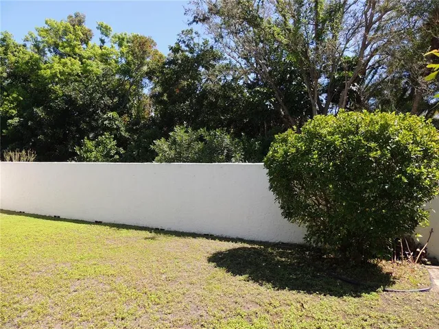 a view of a backyard