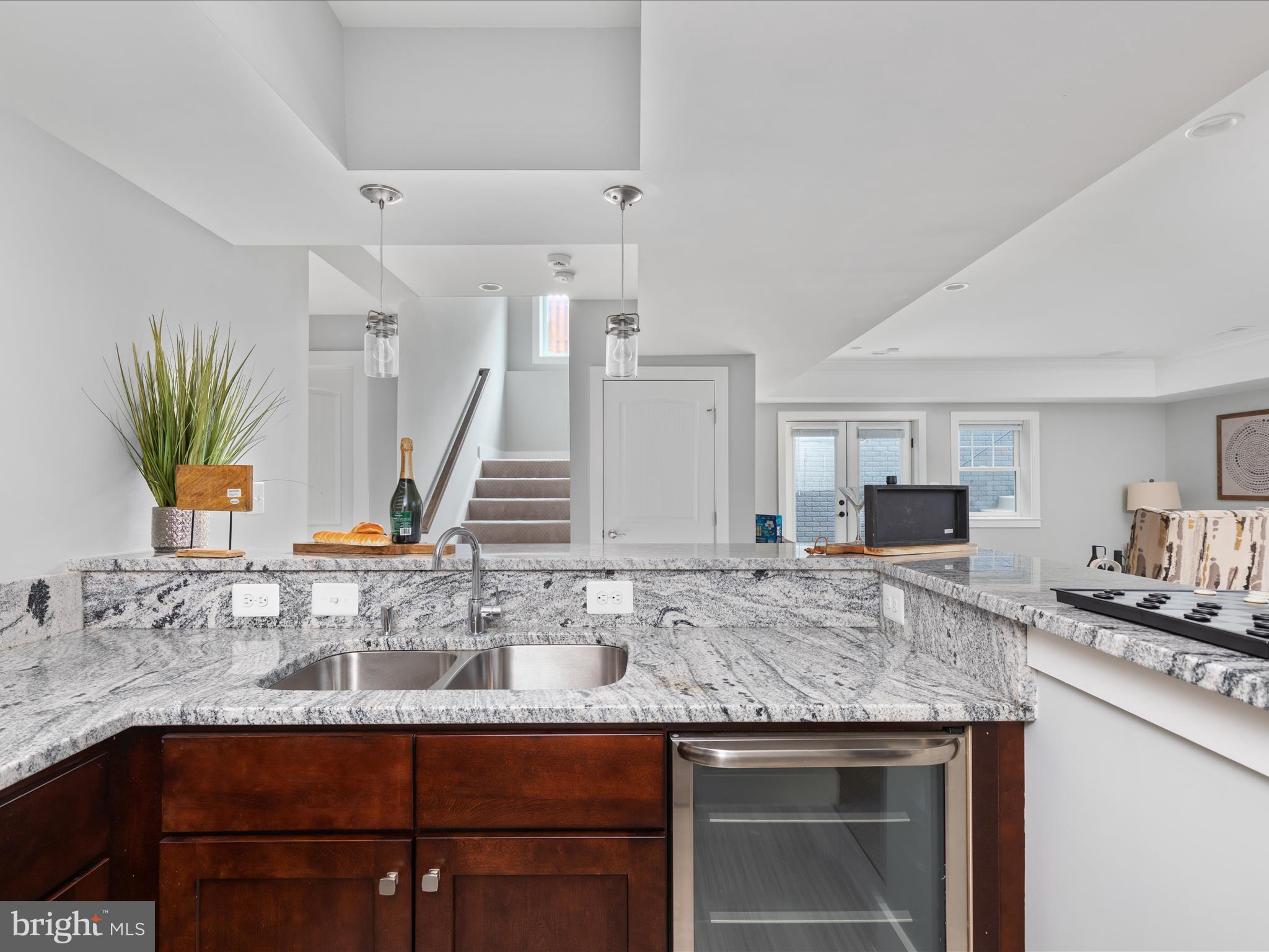 4007 Chesterbrook Road Arlington, VA 22207 - Photo 48 of 70 Lower Level Wet Bar and Beverage Fridge