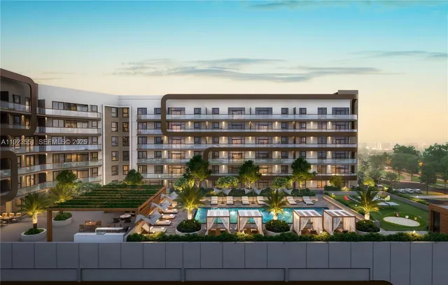 a view of a balcony with city view