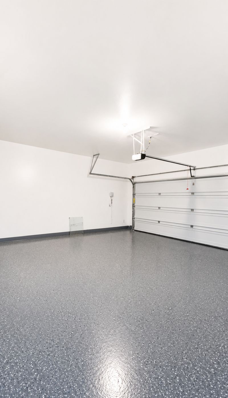 693 Durian Loop Buda, TX 78610 - Photo 22 of 27 A spacious garage features a durable epoxy floor and an automatic door opener, offering practical and clean storage.