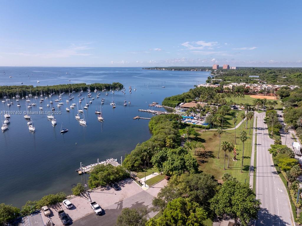2843 South Bayshore Drive, Unit 4B Miami, FL 33133 - Photo 19 of 25 an aerial view of a house with a yard