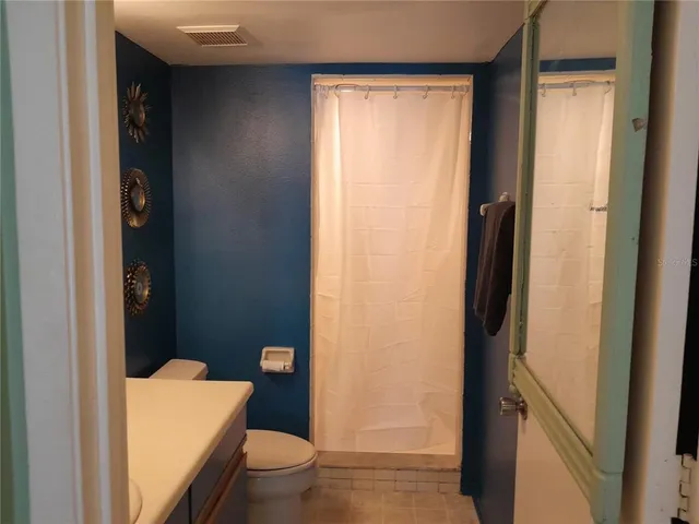 a view of a house with a yard and potted plants