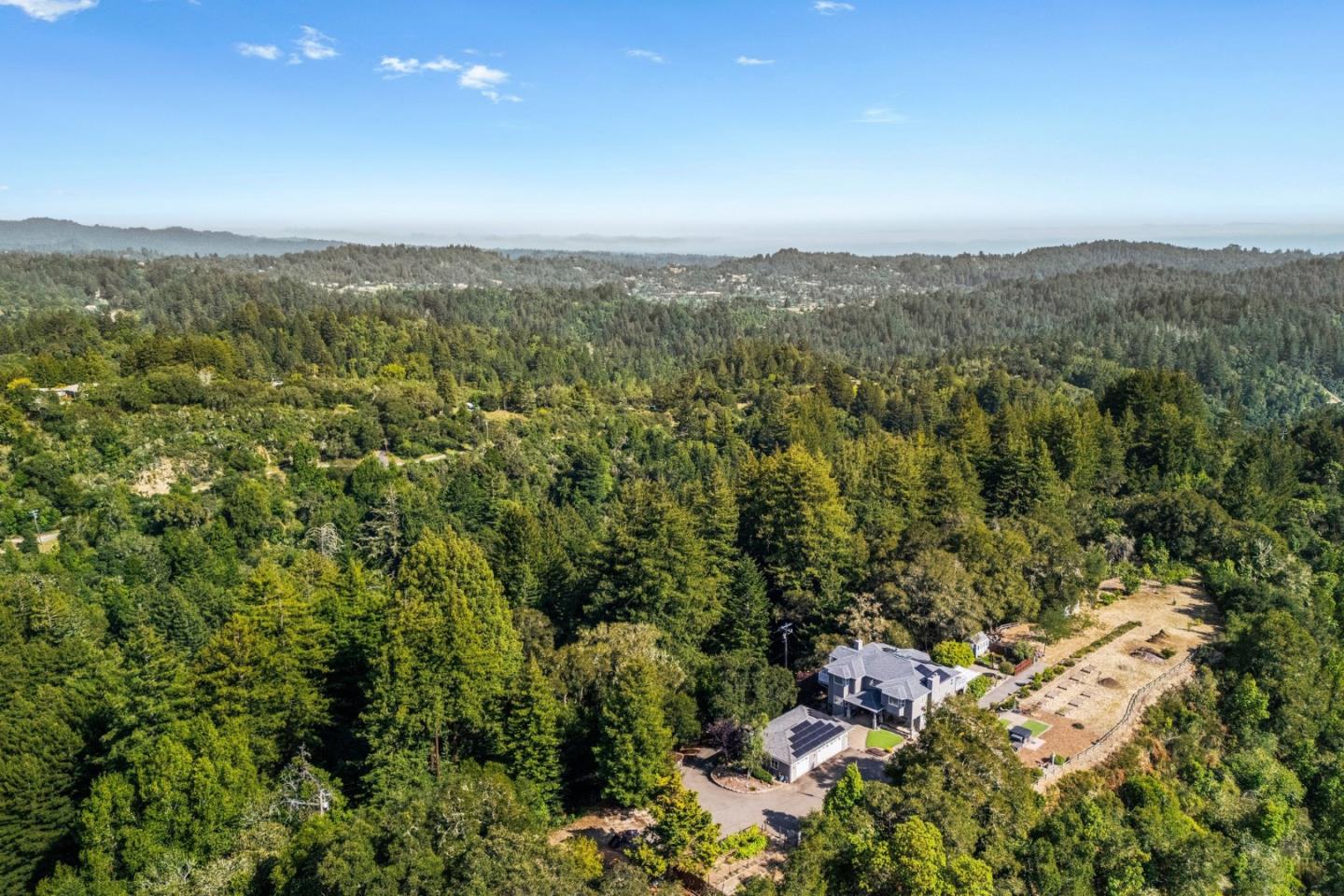 2500 Nelson Road Scotts Valley, CA 95066 - Photo 53 of 77 an aerial view of residential houses with outdoor space and trees