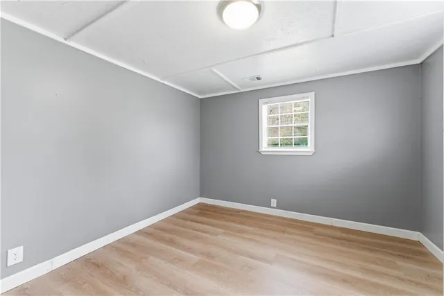 an empty room with a window