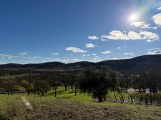 a view of lake with mountain