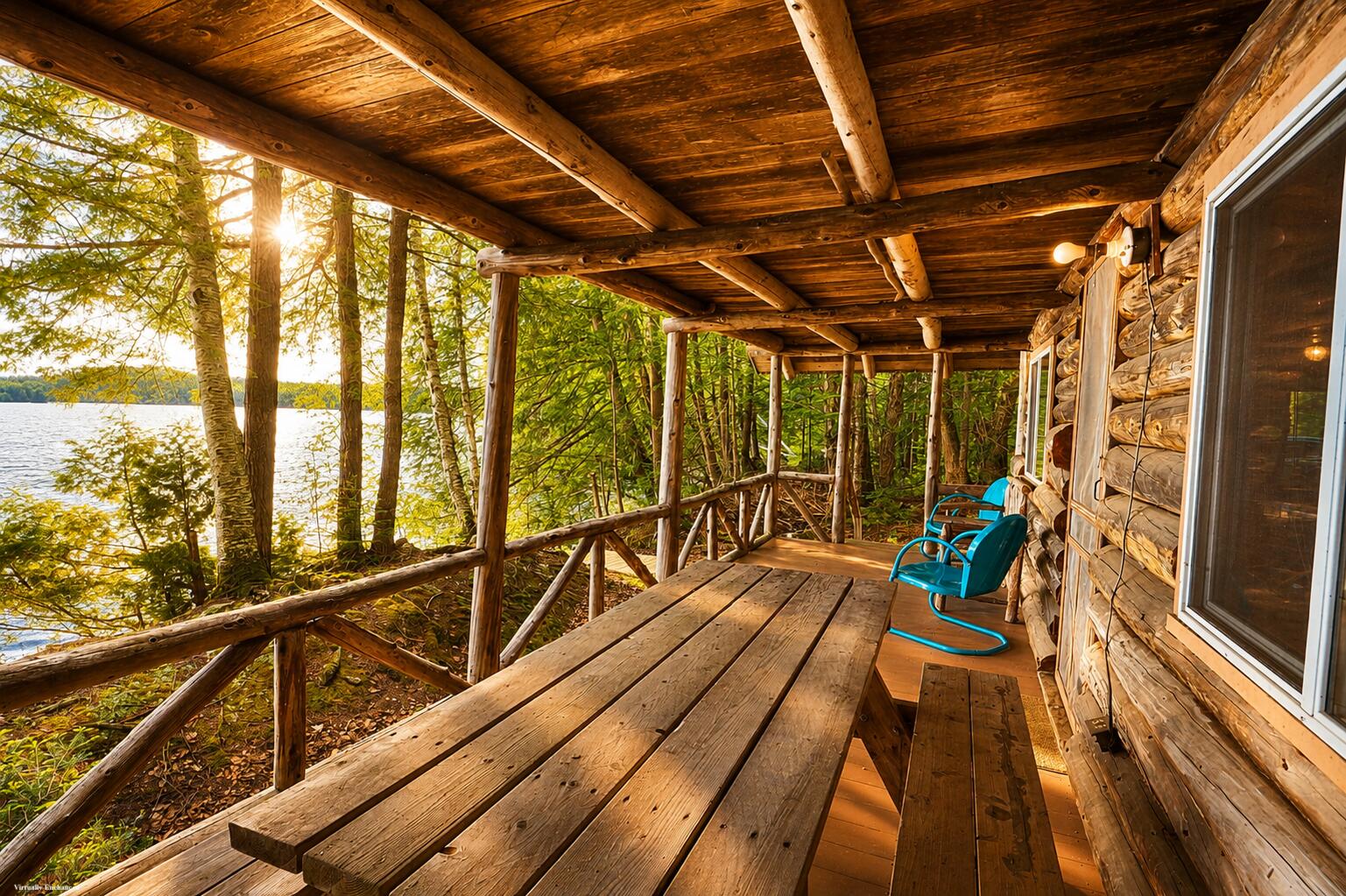 2537 Embden Pond Road Embden, ME 04958 - Photo 1 of 41 on the porch sunset