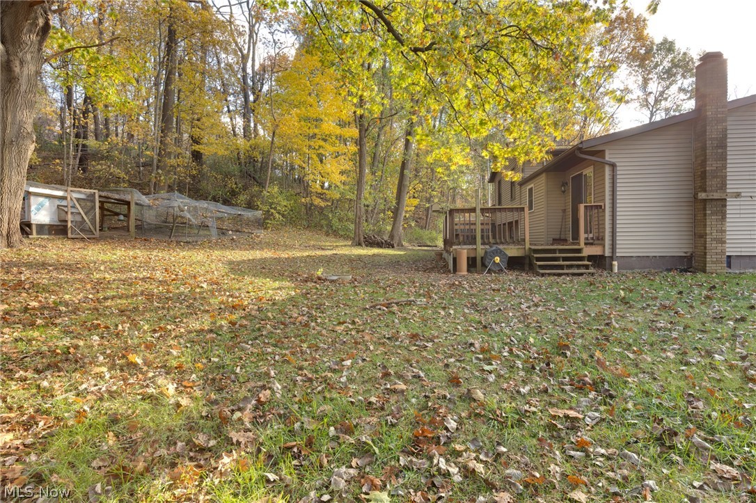 9416 Kieffer Road Mantua, OH 44255 - Photo 6 of 29 View of green lawn with a deck