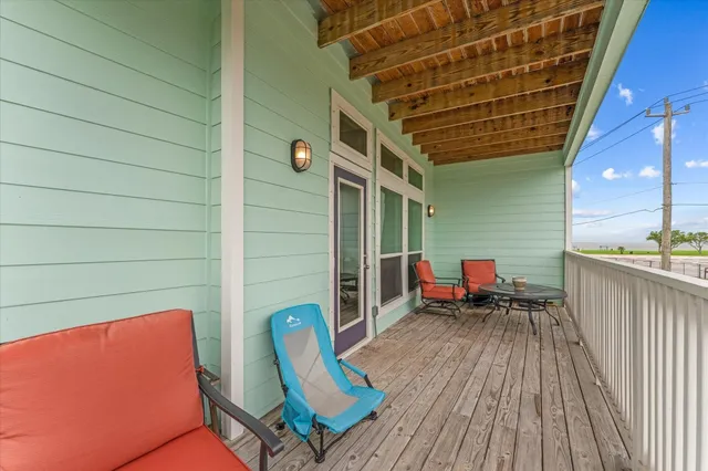 a backyard of a house with seating space