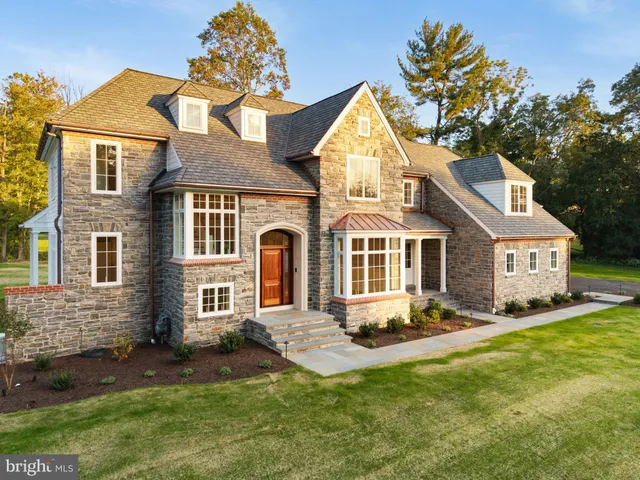 a view of a yard in front of a house with a big yard
