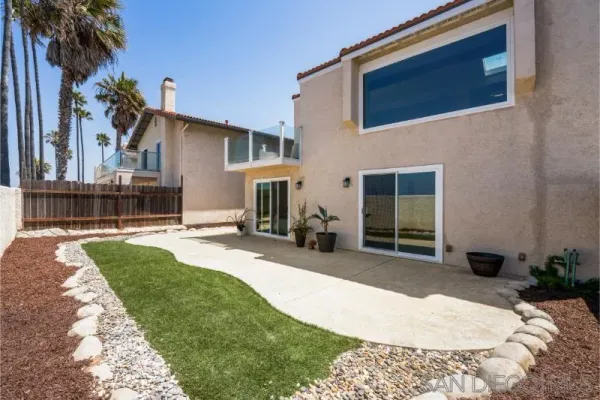 a view of a house with a patio