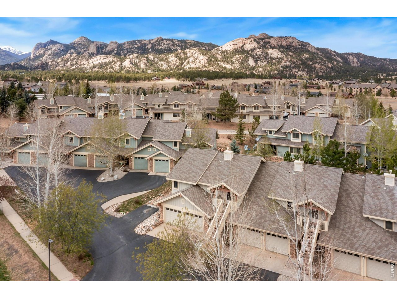 1761 Wildfire Road Estes Park, CO 80517 - Photo 3 of 45 an aerial view of residential houses with outdoor space