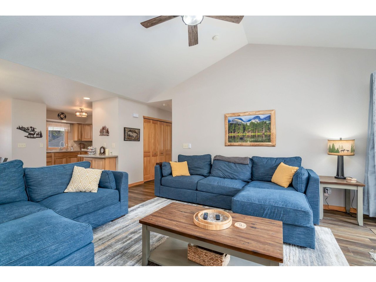 1761 Wildfire Road Estes Park, CO 80517 - Photo 9 of 45 a living room with furniture and a couch