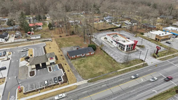 an aerial view of city