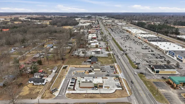 an aerial view of city