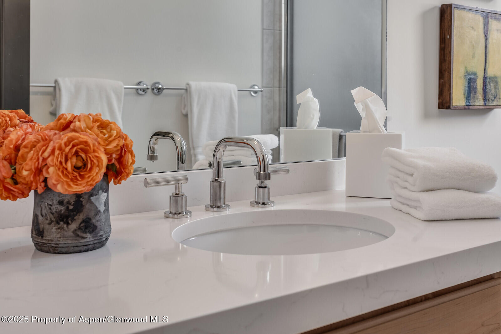 135 Carriage Way, Unit 5 Snowmass Village, CO 81615 - Photo 34 of 59 a bathroom with a sink and a mirror
