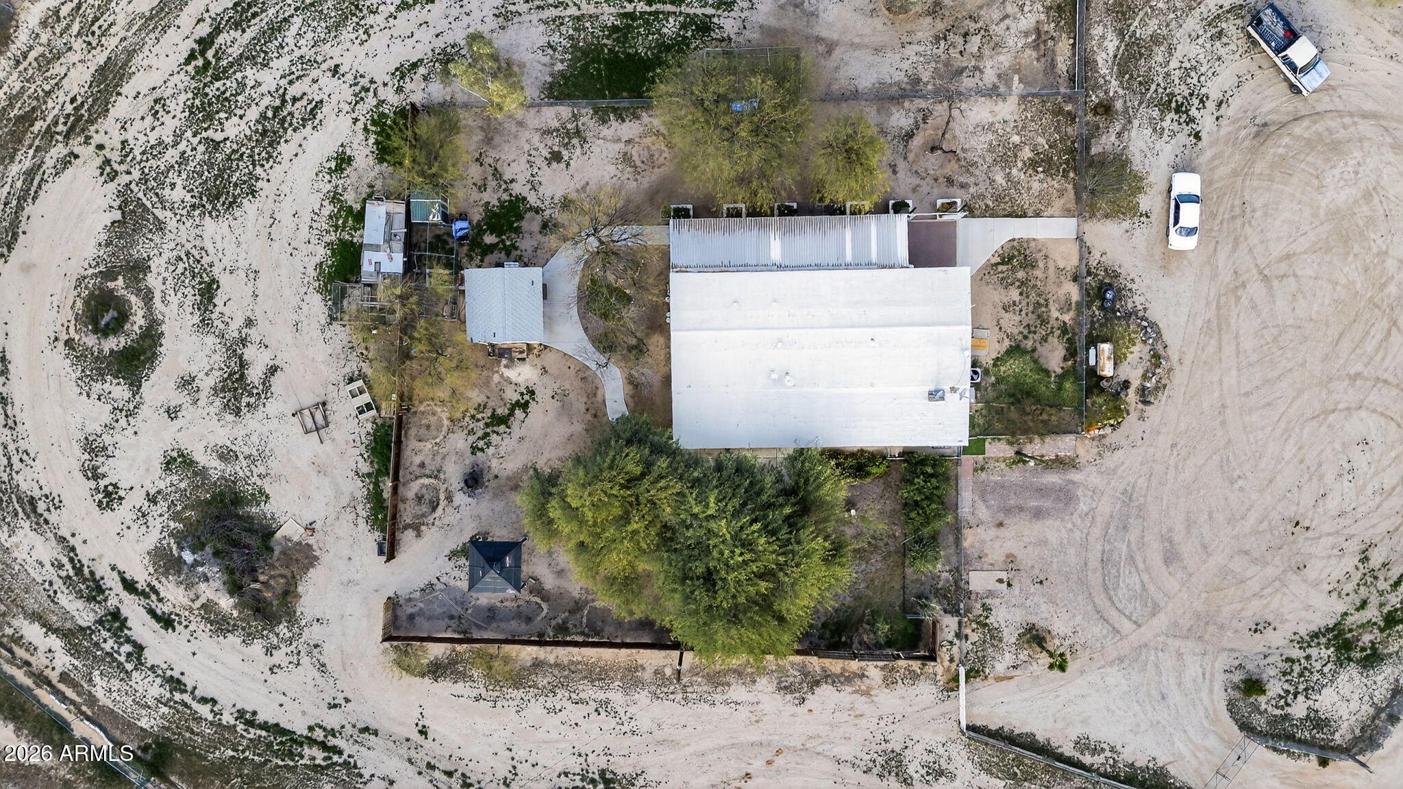 19500 West Bobcat Road Casa Grande, AZ 85122 - Photo 30 of 34 an aerial view of a house with a yard