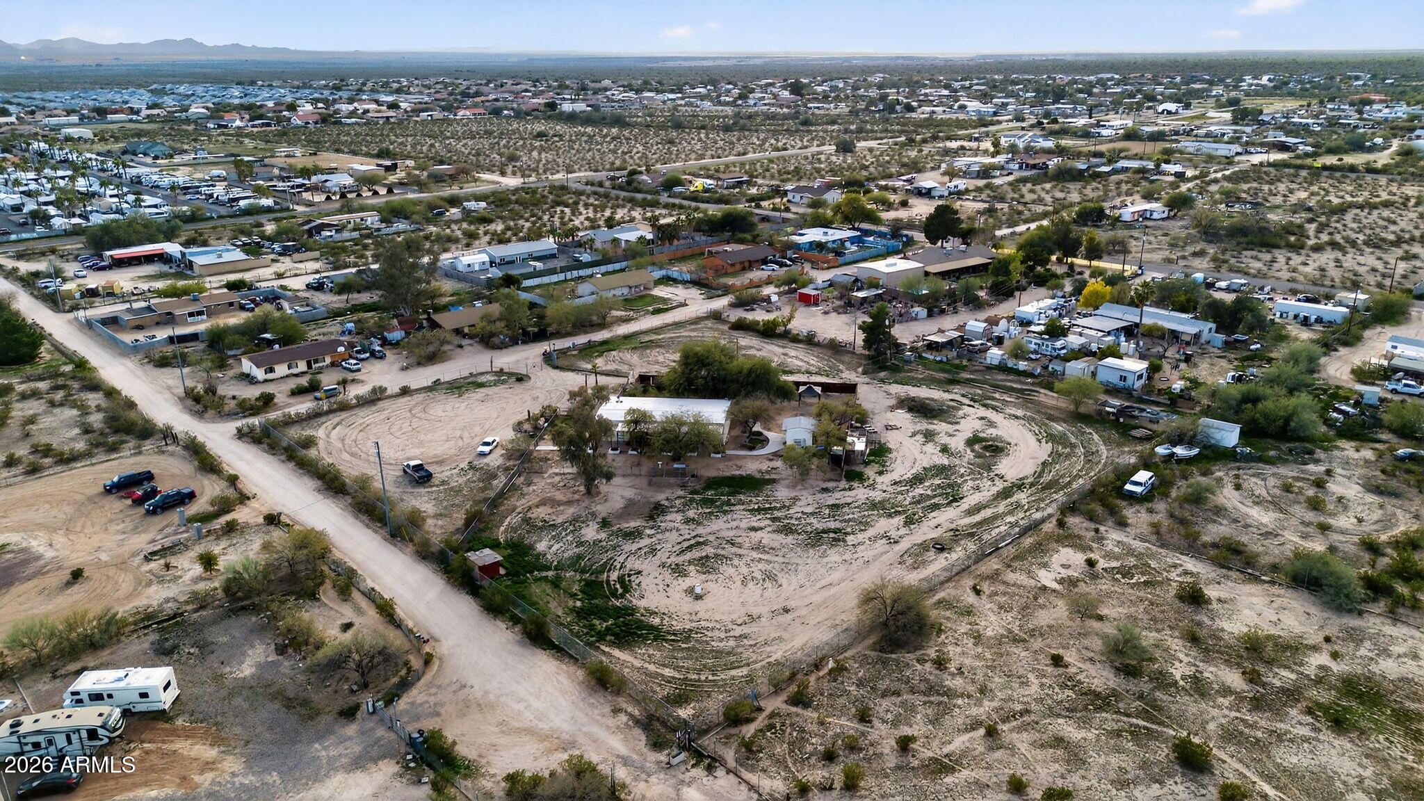 19500 West Bobcat Road Casa Grande, AZ 85122 - Photo 32 of 34 an aerial view of residential houses with outdoor space