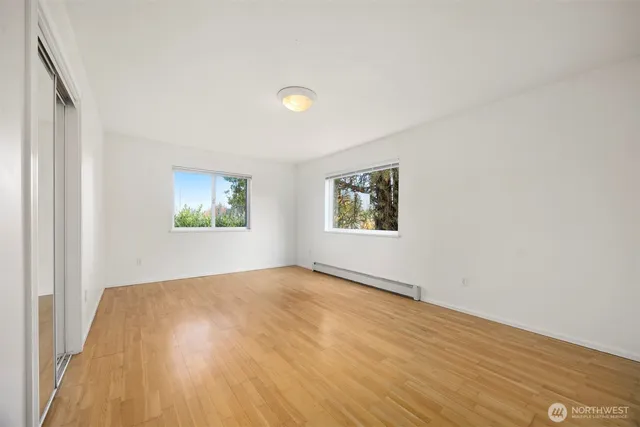 a view of an empty room and window