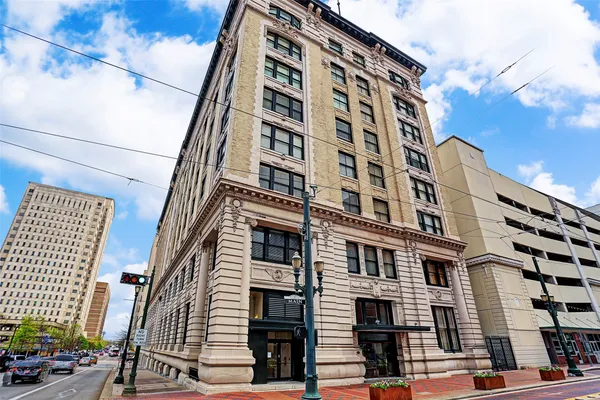 a front view of a building
