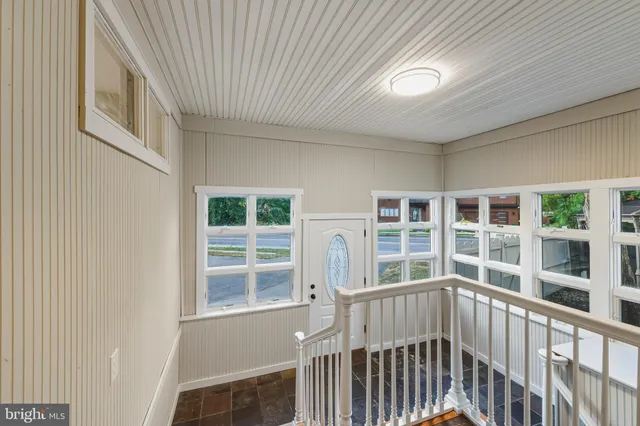 a view of a porch with a window