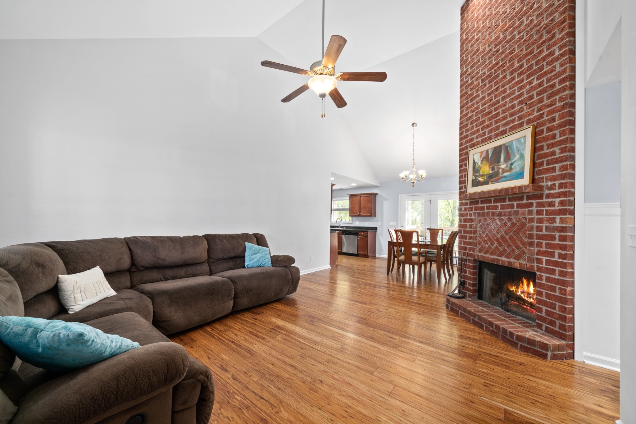 4439 Taylor Road Springfield, TN 37172 - Photo 6 of 29 a living room with furniture and a fireplace