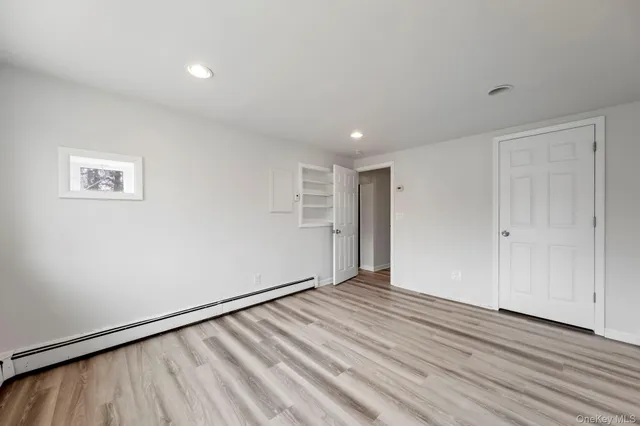 an empty room with a window