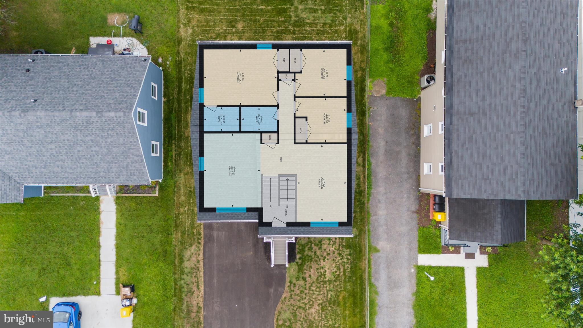 211 Greenland Beach Road Greenland Beach, MD 21226 - Photo 37 of 48 an aerial view of a house with garden space and street view