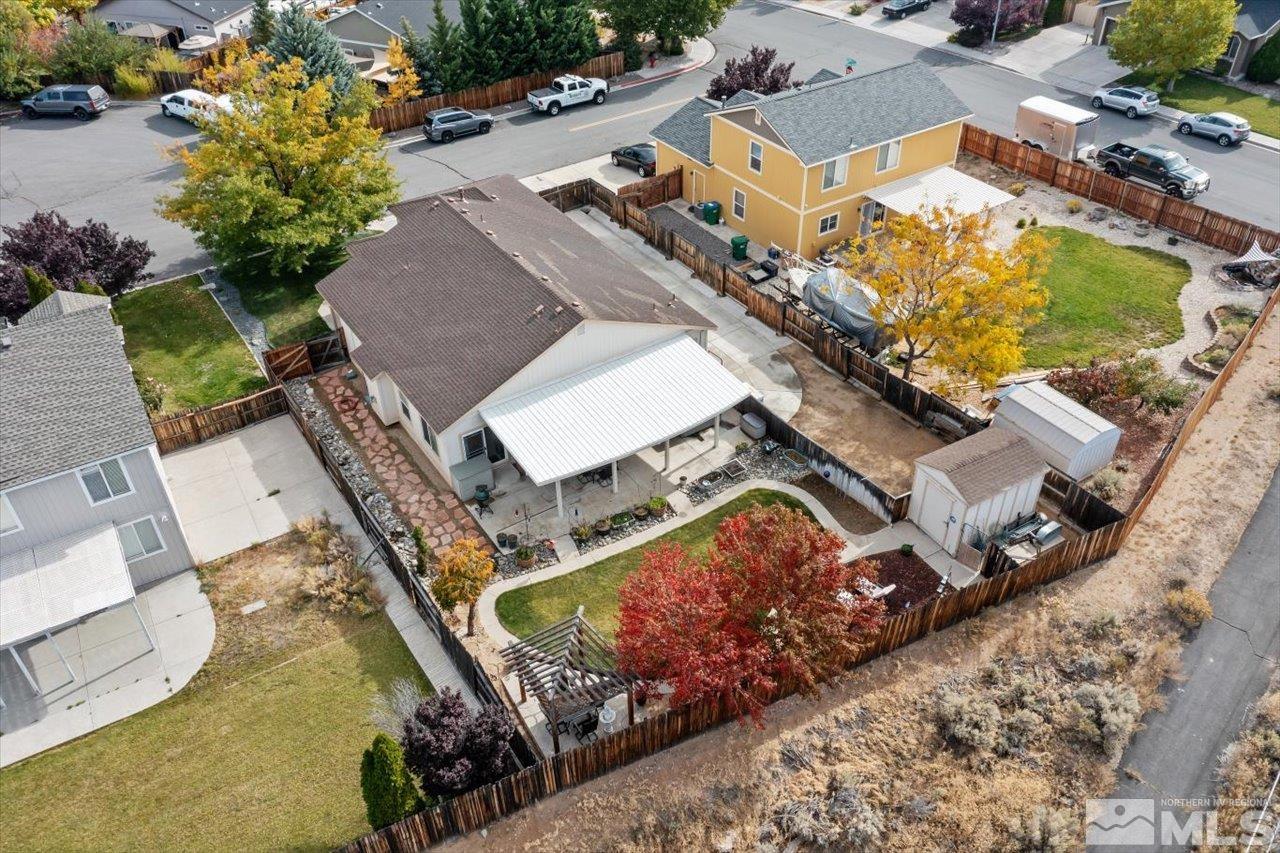 9625 Marble Creek Court Reno, NV 89506 - Photo 35 of 40 an aerial view of a house with a garden