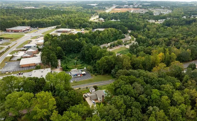an aerial view of a city with lots of residential buildings