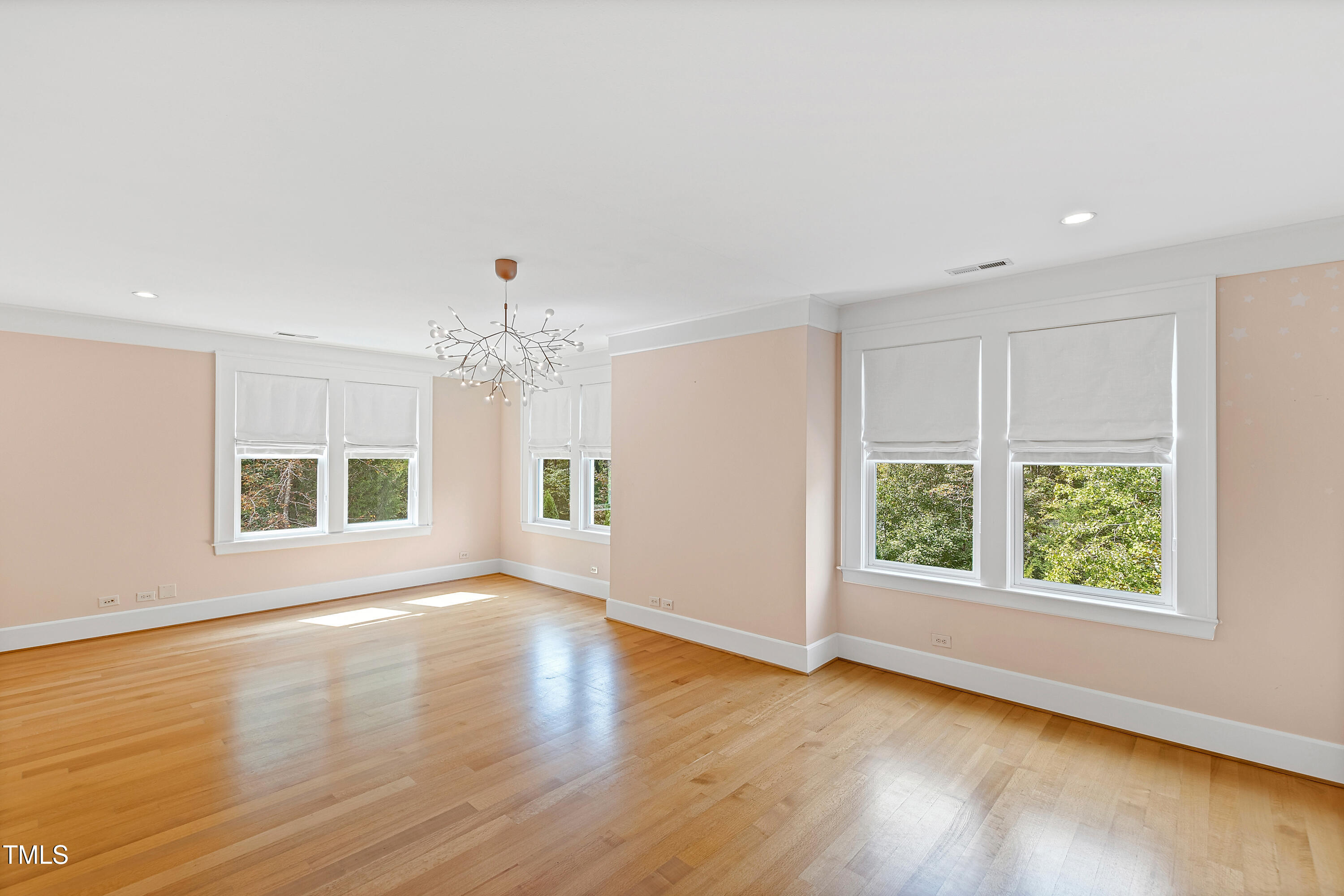621 Sugarberry Road Chapel Hill, NC 27514 - Photo 51 of 85 an empty room with wooden floor and windows