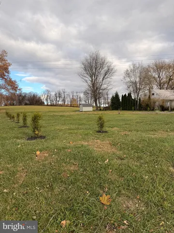 a view of a field with an ocean