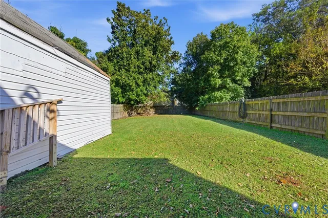 a view of a backyard with a garden