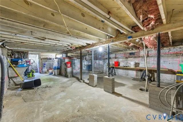 a view of parking garage with a bike