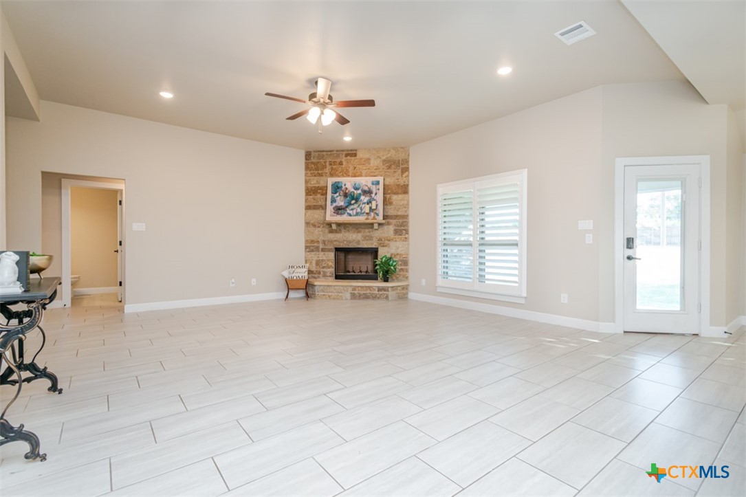 3497 Hooten Bend Kempner, TX 76539 - Photo 17 of 36 a view of livingroom with hardwood floor and a ceiling fan