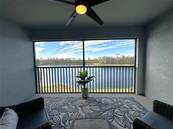 a view of a porch with chairs
