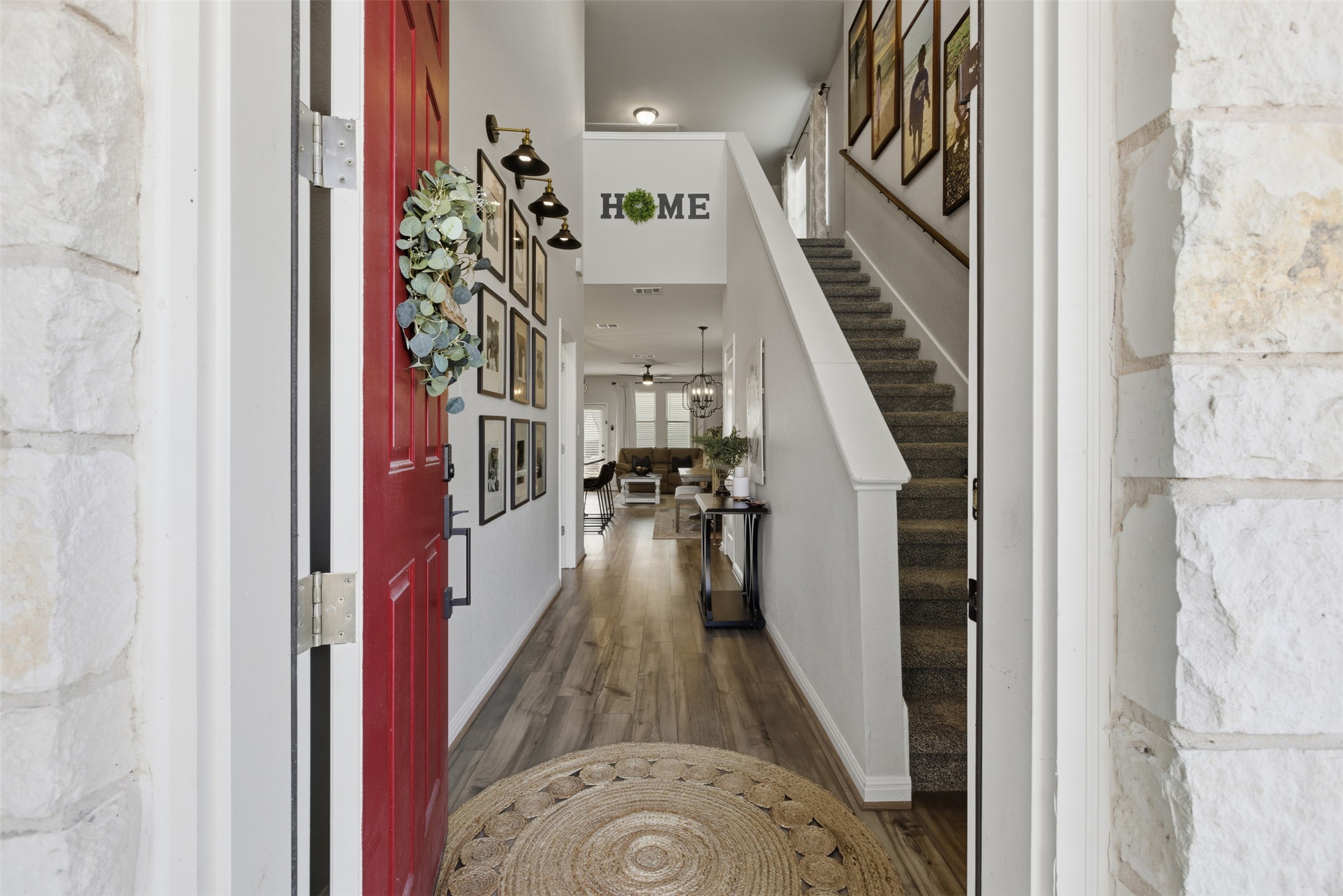 431 Dipprey Lane Georgetown, TX 78628 - Photo 10 of 39 a view of a hallway with furniture and entryway