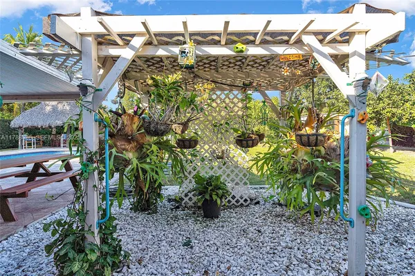 a view of a garden