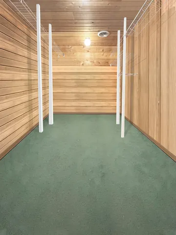 a view of a backyard and a mountain view